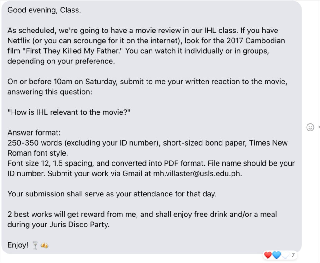 instruction first they killed my father