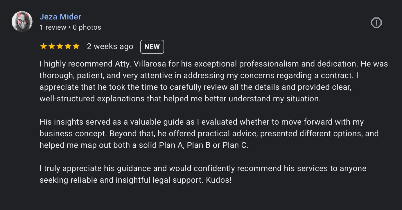 Testimonials for Lex Rex Ph Atty Bryan VillarosaiScreen Shoter - Google Chrome - 260611133844